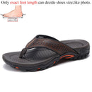 Men's PU Leather Slippers Outdoor Flip Flops Men Slipper Casual Chanclas Hombre Flip Flop News Flat Shoes Flipflops