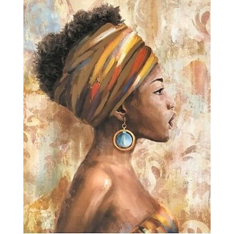 RUOPOTY 60x75cm Frame Painting By Numbers For Adults Children African Woman Figure Paint By Number Home Wall Decoration Crafts