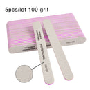 3/5/10Pcs Professional Nail File 80 100 180 Grit Unhas De Gel Nail Files Sandpaper Moon Style Acrylic Nail File Art Tools