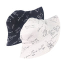 FOXMOTHER New Panama Black White Letter Mathematics Function Print Fisherman Fishing Caps Bucket Hats Gorros