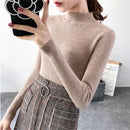 New Women Knitted Turtleneck Sweater Casual Soft Polo-neck Jumper Fashion Slim Femme Elasticity Pullovers Collar Style