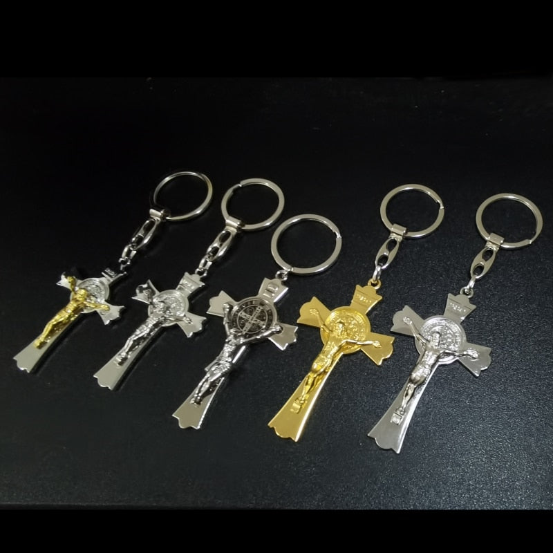 Jesus Cross Keychains Christian Religious Beliefs Key Chains Fashion Jewelry Accessories Gift Bag Charm Car Keyring