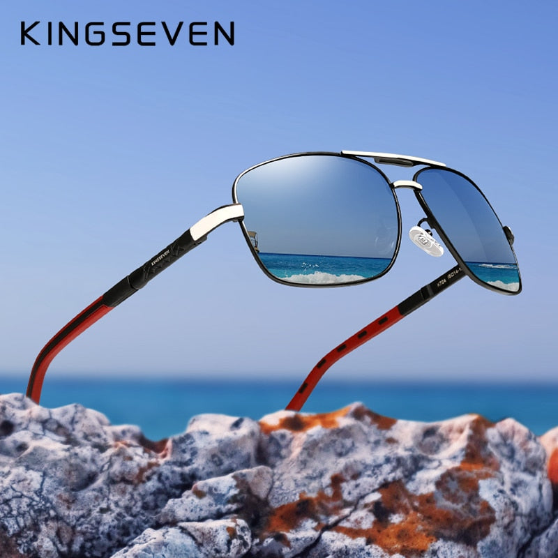 KINGSEVEN Aluminum Brand Pilot Polarized Sunglasses Men Women Fashion Frame Male Sun Glasses For Driving Oculos de sol