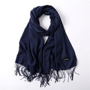 Solid Color Soft Women Scarf Cashmere-like Scarves Lady Thin Shawls Wraps Pashmina Femal Hijab Headband