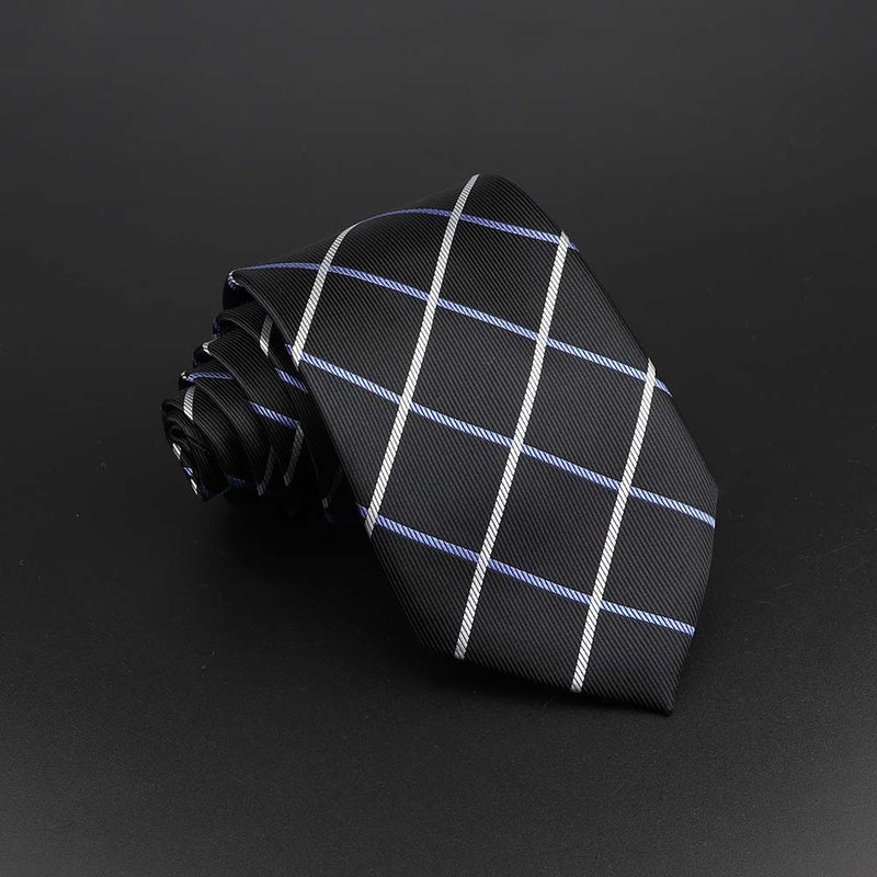 Fashion Polyester Necktie For Men Business Meeting Formal Striped Dot Floral 8cm Jacquard Tie Daily Wear Cravat Suit Accessories