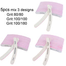 3/5/10Pcs Professional Nail File 80 100 180 Grit Unhas De Gel Nail Files Sandpaper Moon Style Acrylic Nail File Art Tools