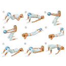 Pilates Ball Yoga Ball 25cm Balance Yoga Fitness Ball Fitball Pilates Exercise Ball Gymnastic Ball Children Women PVC Yoga Ball