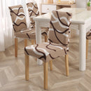 Square lattice printed stretch chair cover for dining room office banquet chair protector elastic material armchair cover