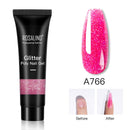 ROSALIND Pure Color Poly Nail Gel Jelly Polish 15ml Hybrid Varnishes Gel Nails Art Design Glitter Nail Polish UV Builder Lacquer