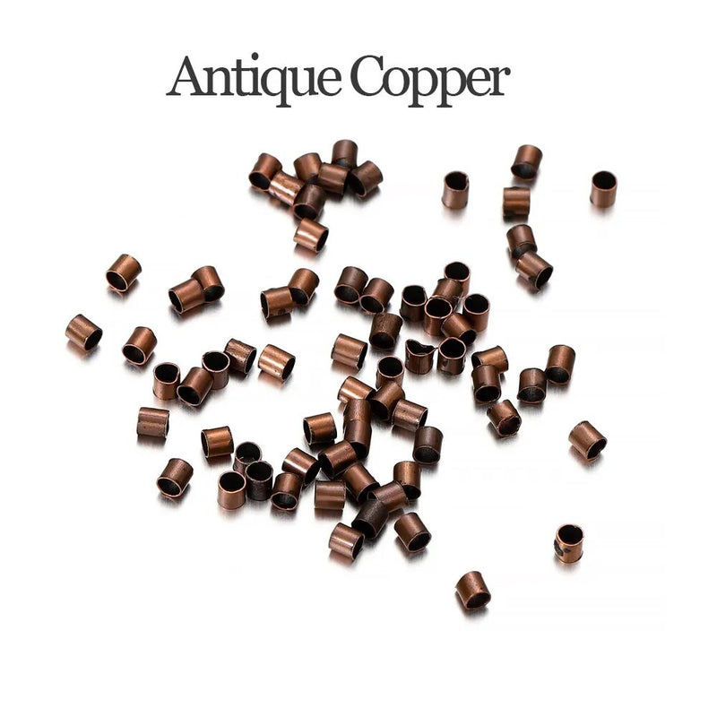 100PCS/Bag Copper Beads Stopper 2mm Spacer Beads As011si Metal Crimp End  Beads for DIY Jewelry Making Findings - China Tube Spacer Beads and Leather  Crimping Beads price