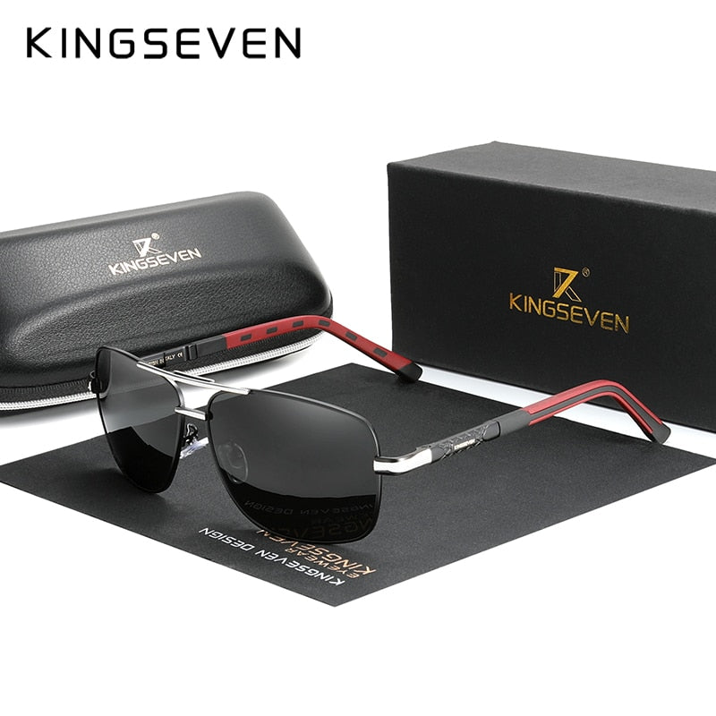 KINGSEVEN Aluminum Brand Pilot Polarized Sunglasses Men Women Fashion Frame Male Sun Glasses For Driving Oculos de sol