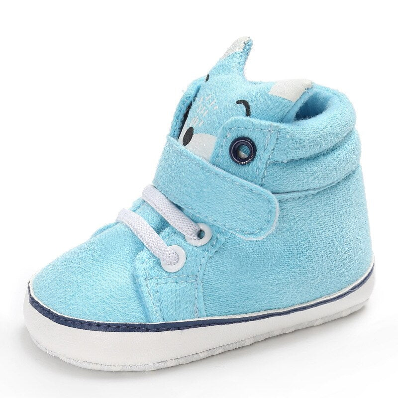 Baby Animal  Shoes Kid Boy Girl Fox Head Cotton Cloth First Walker Anti-slip Soft Sole Toddler Sneaker suit for 0-1 year