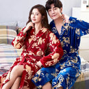 Lovers Coral Fleece Robe Warm Sleepwear Women Men Thicken Flannel Bathrobe Lounge Nightgown Home Clothes Bigsize