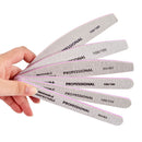 3/5/10Pcs Professional Nail File 80 100 180 Grit Unhas De Gel Nail Files Sandpaper Moon Style Acrylic Nail File Art Tools