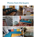 Waterproof 1/2/3/4 Seaters Cushion Sofa Seat Cover Anti-dust Tight Wrap Protector Jacquard Plush Fibre for Living room