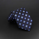 Fashion Polyester Necktie For Men Business Meeting Formal Striped Dot Floral 8cm Jacquard Tie Daily Wear Cravat Suit Accessories