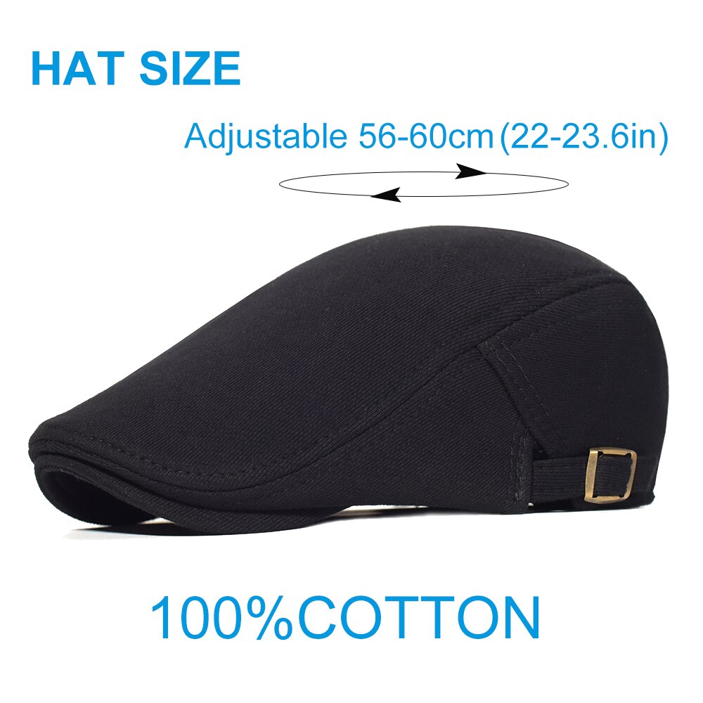 YAMEIZE Retro Cotton Newsboy Hats For Men Women Beret Flat Cap Adjustable Winter Driving Caps Trendy