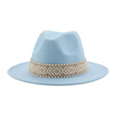 Panama Hat Western Cowboy Hats for Women Solid Big Brim Casual Fedoras Men Women Camel Black White Felted Hat Sombreros Gorras