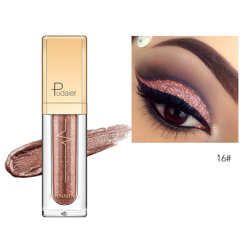 Black Glitter Eyeshadow Shimmer Eye Pigment Nude Makeup Waterproof Festival Eyes Metallic Smokey Eye Shadow Liquid Cosmetics