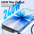 240W USB type-c Lightning Built-in Stand Adapter Multi-function Foldable Converter for phone