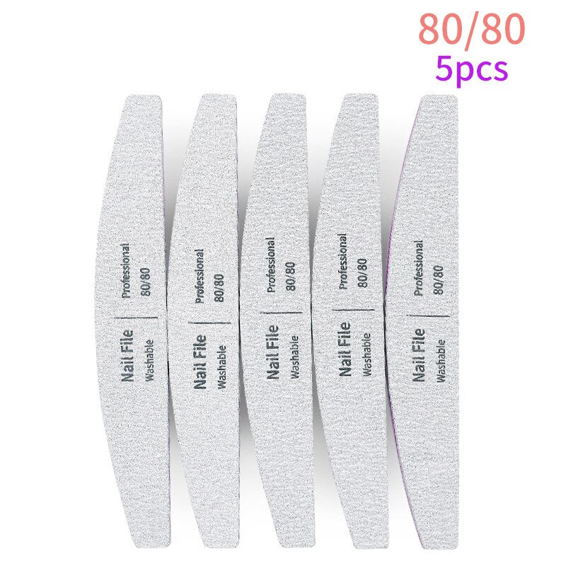 Nail File 100 to 180 Professional Tools Emery for Manicure Lime 240 Sandpaper Gel Polishing Files for Nails Buffers Set Polisher