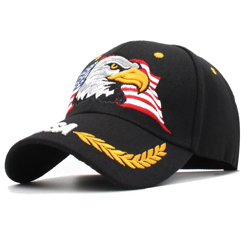 New Men's Animal Baseball Cap Patriotic Bald Eagle and American Flag Snapback Caps For Women USA 3D Embroidery Farm Trucker Hats