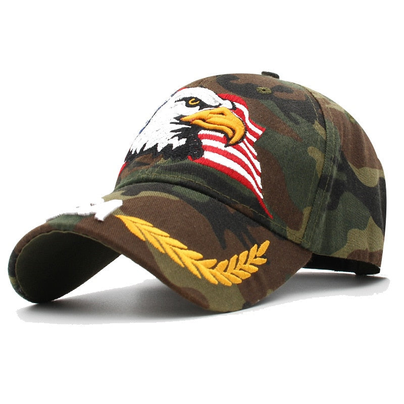 New Men's Animal Baseball Cap Patriotic Bald Eagle and American Flag Snapback Caps For Women USA 3D Embroidery Farm Trucker Hats