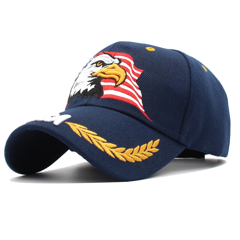 New Men's Animal Baseball Cap Patriotic Bald Eagle and American Flag Snapback Caps For Women USA 3D Embroidery Farm Trucker Hats