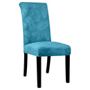 Velvet Elastic Chair Covers Removable Anti-dirty Seat Jacquard  Stretch Chair Covers For Dining Room Kitchen Hotel 1/2/4/6 Pcs