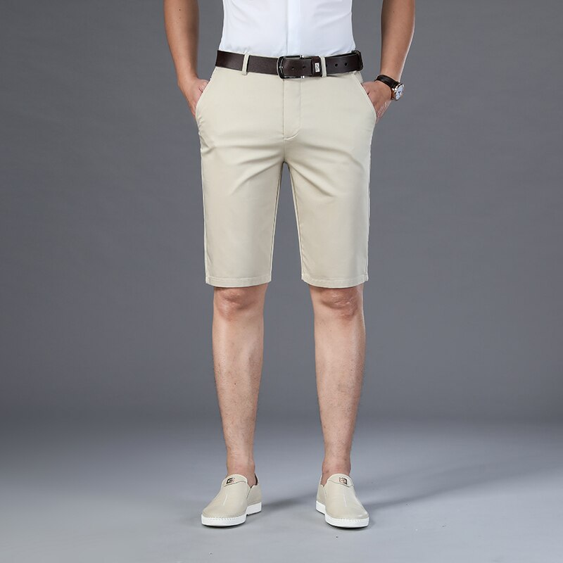 6 Color Casual Shorts Men New Straight Elastic Business Fashion Thin S