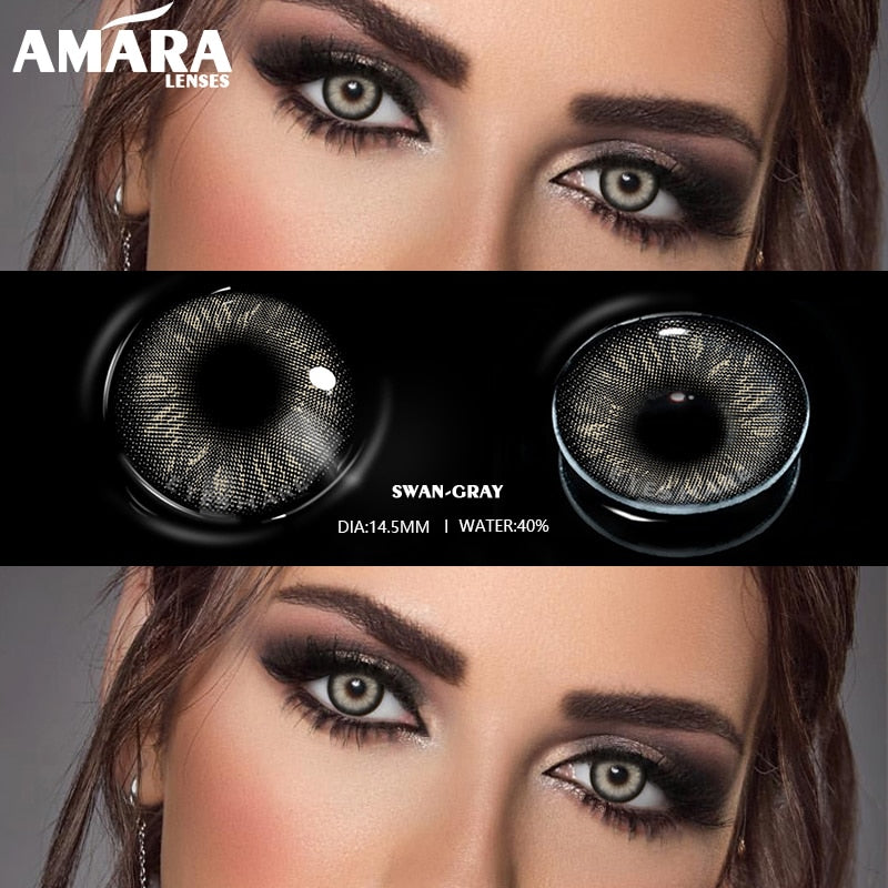 AMARA 1Pair Color Contact Lenses for Eyes OMG Series Soft Contact Lens Beauty Contact Lenses Eye Cosmetic Color Lens Eyes