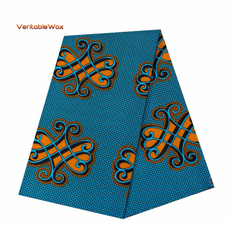 African Wax Polyester Wax Fabric High Quality Ankara Veritablewax African Wax Print Fabric A-6