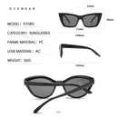 Fashion Square Sunglasses Woman Vintage Cat Eye Design Sun Glasses Female Male Personality Cool Retro Black Cateye Oculos