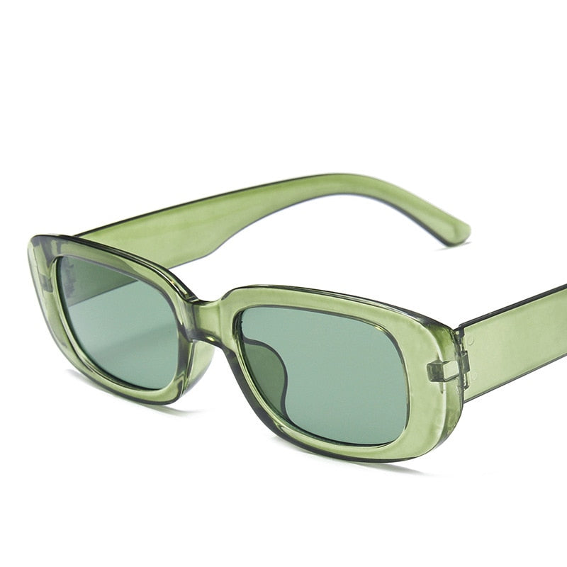 Retro Square Sun Glasses Classic Travel Small Rectangle Sunglasses Men  UV400 
