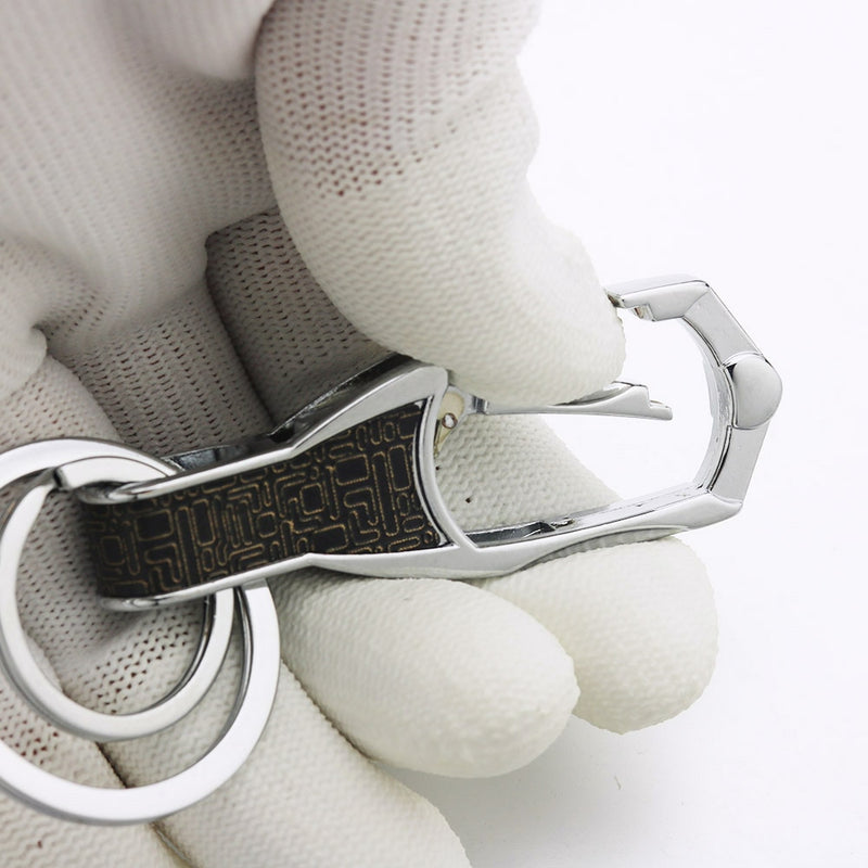 Dalaful High-Grade Keychain Keyrings Business Alloy Metal Key Chain Ring Holder Simple Chic Gift For Men Women For Car K374