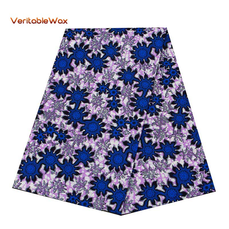 African Wax Polyester Wax Fabric High Quality Ankara Veritablewax African Wax Print Fabric A-6