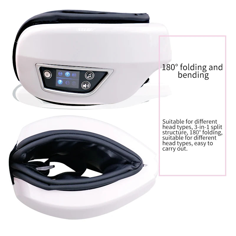 Eye Massager With Heat Smart Airbag Vibration Eye Care Compress Bluetooth Eye Massage Relax Migraines Relief Improve Sleep