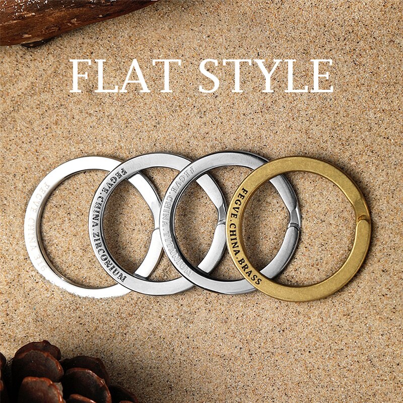 Titanium Brass Zirconium Stainless Steel Material Key Rings Luxury Car Man Keychain Buckle for Male Creativity Gift Wholesale