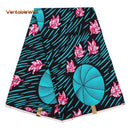 African Real Wax Print Fabric Organic 100% Polyester VeritableWax High Quality 6 Yards 3Yards African Fabric For Party Dress A-2