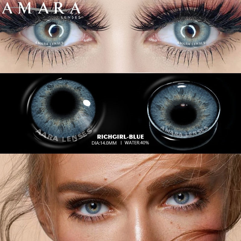 AMARA 1Pair Color Contact Lenses for Eyes OMG Series Soft Contact Lens Beauty Contact Lenses Eye Cosmetic Color Lens Eyes