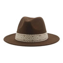Panama Hat Western Cowboy Hats for Women Solid Big Brim Casual Fedoras Men Women Camel Black White Felted Hat Sombreros Gorras