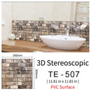 3D Wall Stickers 30x30cm Water and Oil Proof Not Fade wall papers Imitation Brick Tile Stone grain cobblestone for Home Decorate