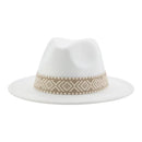Panama Hat Western Cowboy Hats for Women Solid Big Brim Casual Fedoras Men Women Camel Black White Felted Hat Sombreros Gorras