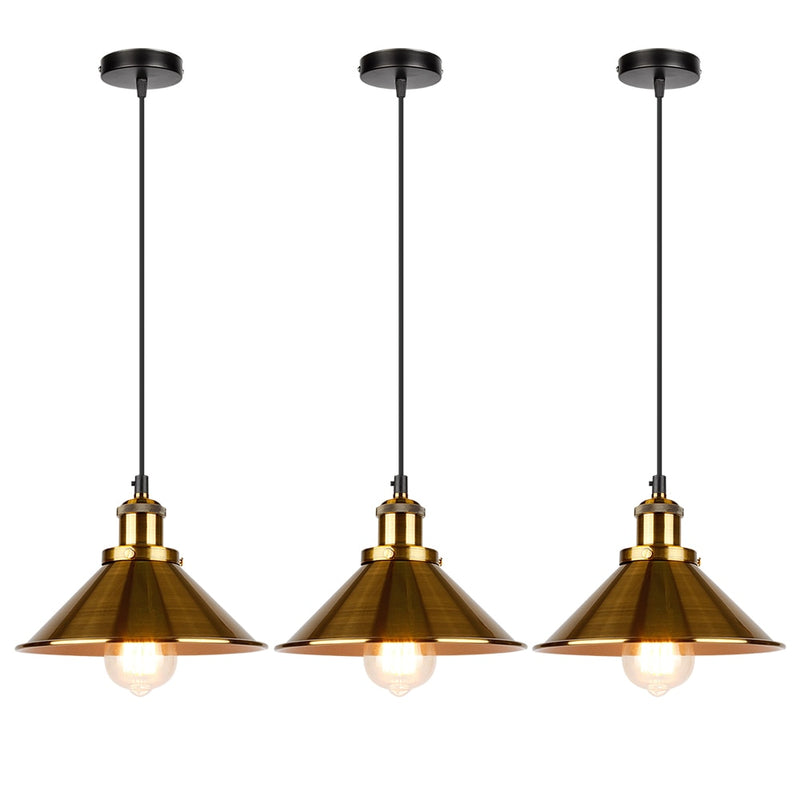 Vintage Chandelier Industrial Pendant Lamp Retro Loft 3 Heads Hanging Light Highquality Black Gold Creative Dining Room Lighting