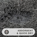 Olanly Soft Bathroom Plush Rug Absorbent Quick Dry Bath Mat Shower Pad Floor Protector Decor Non-Slip Living Room Bedroom Carpet