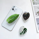 Green Leaves Grip Tok Simulation Leaf socket Folding Griptok Phone Holder Finger Ring Support Foldable Holder Smart phone Socket