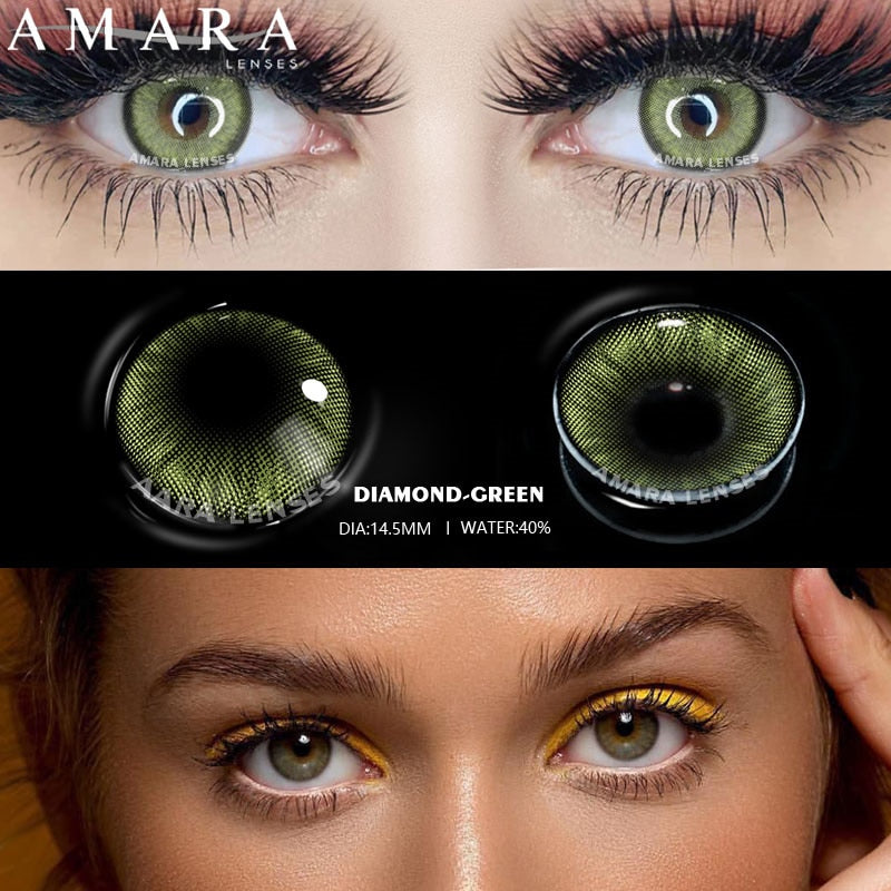 AMARA 1Pair Color Contact Lenses for Eyes OMG Series Soft Contact Lens Beauty Contact Lenses Eye Cosmetic Color Lens Eyes