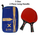 HUIESON 5/6 Star 2Pcs New Upgraded Carbon Table Tennis Racket Set Super Powerful Ping Pong Racket Bat for Adult Club Training