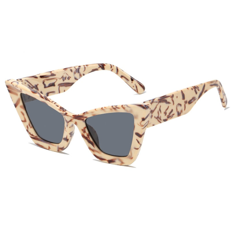 SHAUNA Oversized Cat Eye Sunglasses UV400