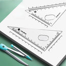 7pc/Set Rulers Geometry Maths Drawing Tool Stationery Rulers Drafting Supplies Kids Ruler Compass with Metal Box School Supplies